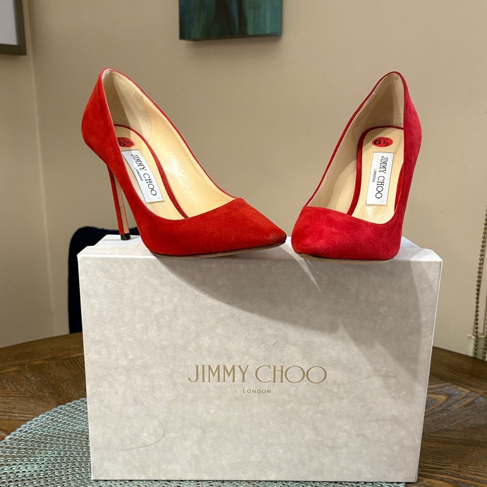 Jimmy Choo Vibrant Red Heels